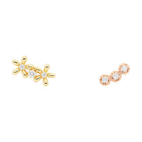 DIOR Rose 18K Earrings Unisex Rose Gold