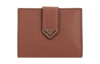 PRADA Calfskin Wallet Regular Women's Light Brown