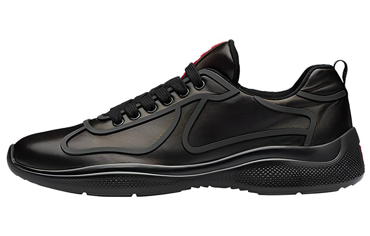 PRADA America's Cup Slip Resistant Low Top Sports Casual Shoes Men's Black