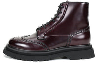 PRADA Ankle Boots Men's Dark Purple Red