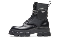 PRADA Monolith Ankle Boots Men Black
