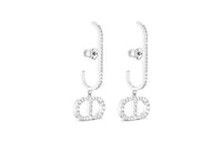 DIOR 30 Montaigne Earrings Women's Silver