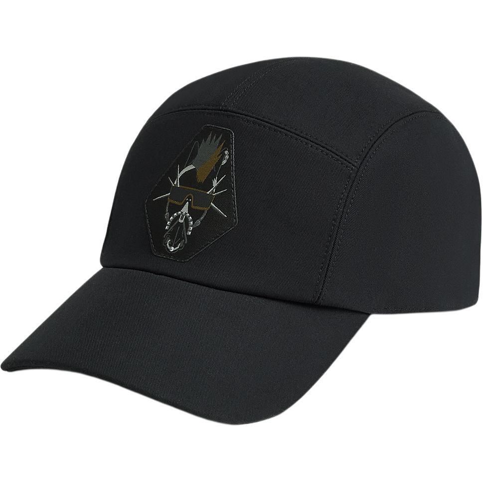 HERMES Cotton Baseball Caps Men's Black