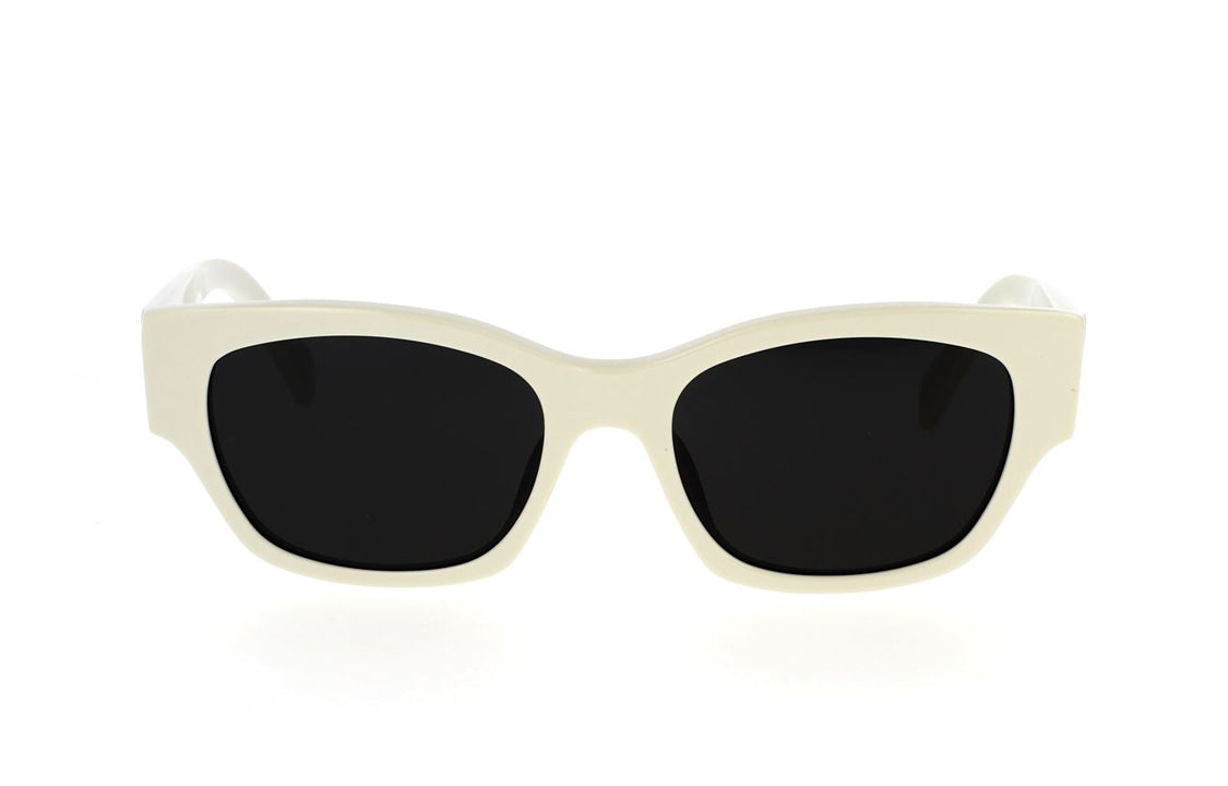CELINE Acetate Irregular Shape Sunglasses Women's Beige