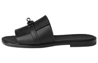 HERMES Kelly Stylish Sandals Men's Black
