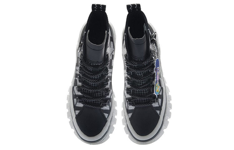 (WMNS) Persue x Li-Ning Boot High-Top Casual Shoes Black/White AGCR262-1