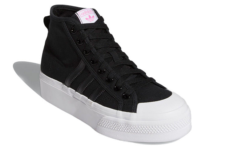 (WMNS) adidas Nizza Platform Mid 'Black' FY7579