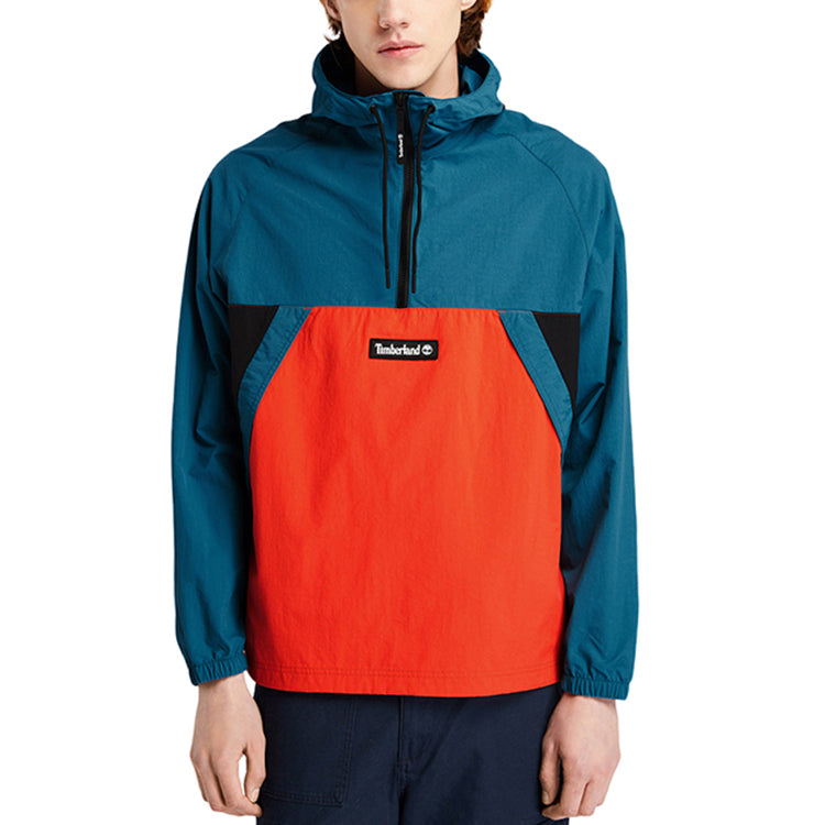Timberland Pullover Windbreaker Jacket 'Blue Orange' A2BUU-CE0