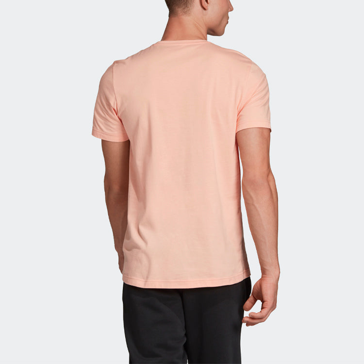 adidas Embroidery GFX3 Printing Round Neck Short Sleeve Pink FP8458