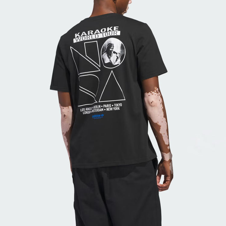 adidas Nora Graphic T-shirt Asia Sizing 'Black White' IU0085