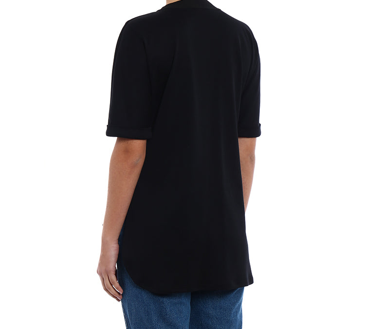 FENDI Studded Logo Applique Short Sleeve Black FS6908-A1VM-F0GME