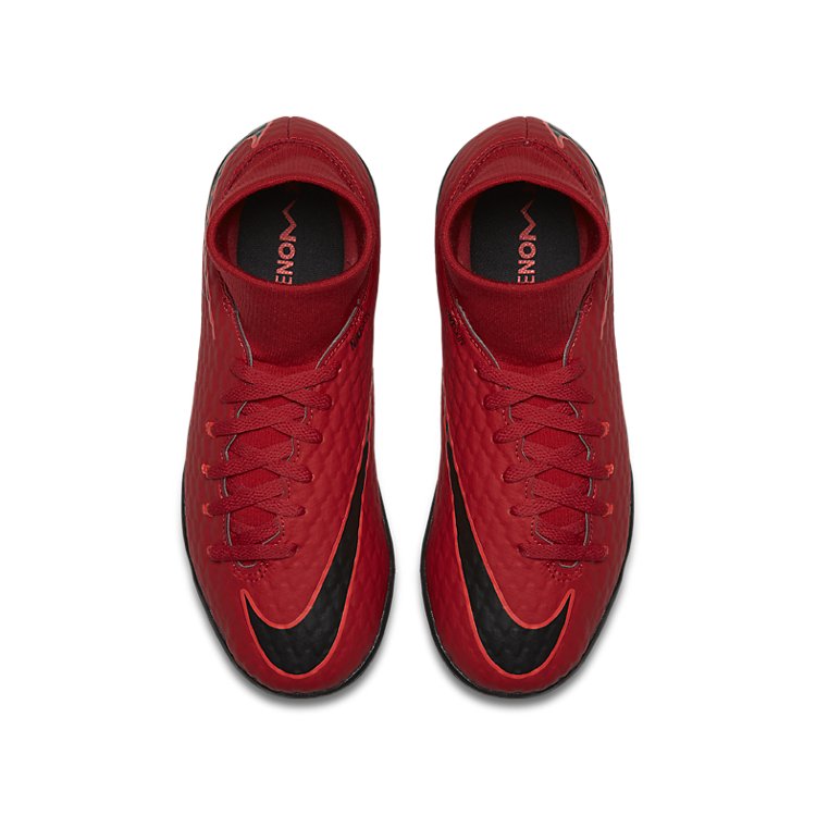 (GS) Nike Jr HypervenomX Phelon 3 DF TF 'University Red' 917775-616