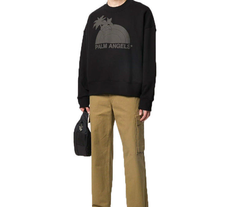 Men's PALM ANGELS Printing Pullover Black PMBA026S206310161010