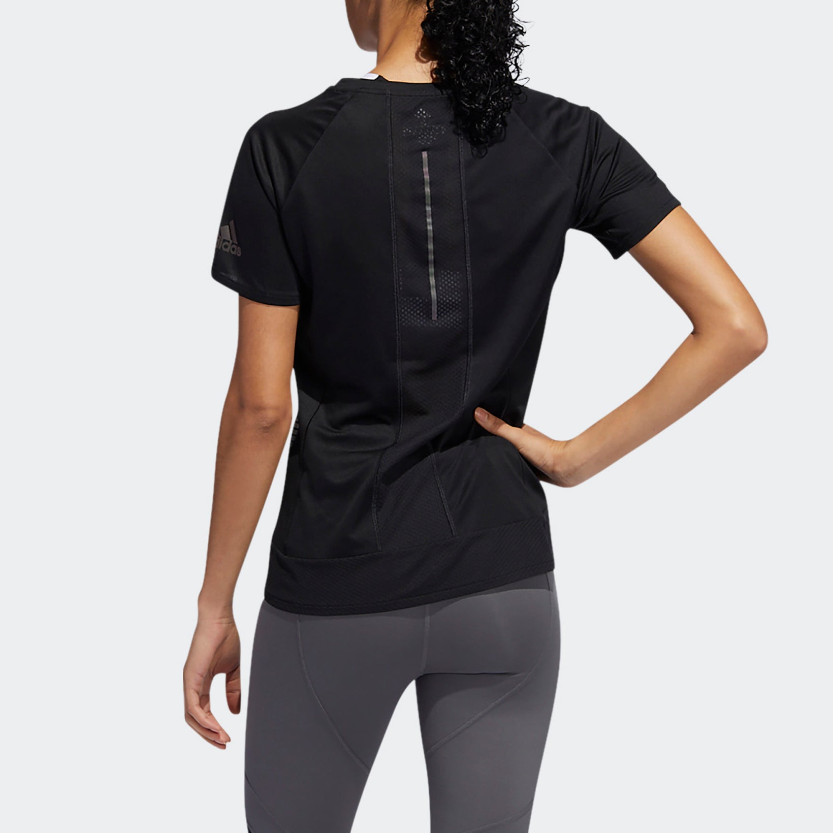 (WMNS) adidas 25/7 TEE RUNR Running Short Sleeve Black EI6301