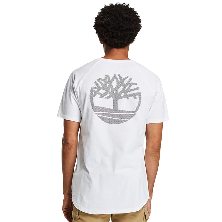 Men's Timberland Casual Round Neck Printing Short Sleeve White A1W7J-100