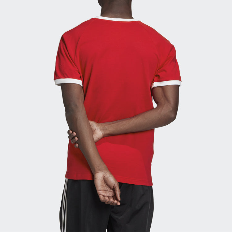 adidas originals Sports Round Neck Short Sleeve 87 Retro Red GD9934