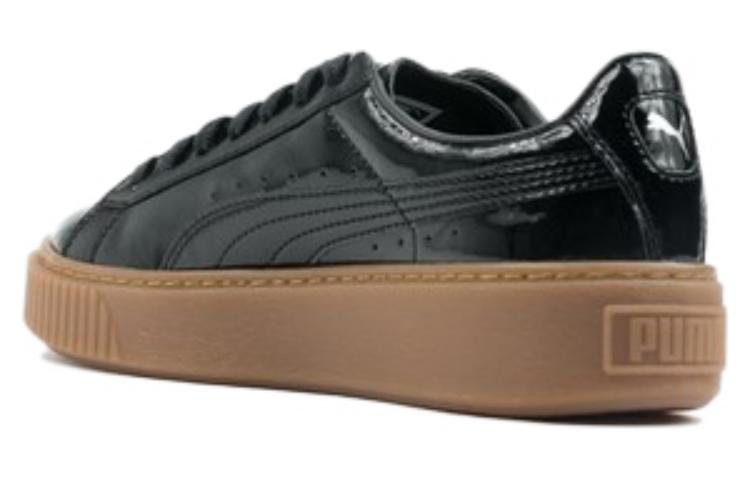 (WMNS) PUMA Basket Platform 'Black Patent' 363314-08