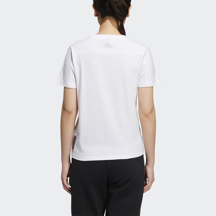 (WMNS) adidas CNY Limited Sports Round Neck Printing Short Sleeve White T-Shirt HC2808