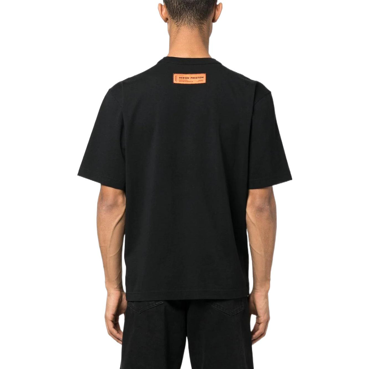 HERON PRESTON SS23 Misprinted Heron T-shirt 'Black' HMAA032S23JER0061010