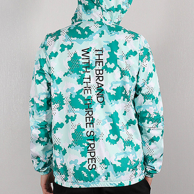 adidas neo M Windbreaker Athleisure Casual Sports Hooded Jacket White DZ7590
