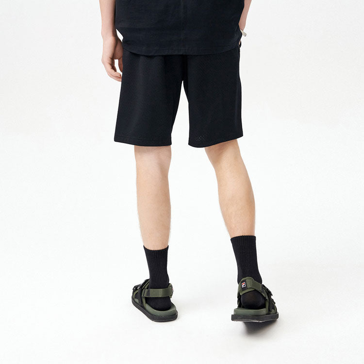 Fila FUSION Loose Casual Sports Knit Shorts Couple Style Black T11U126602F-BK