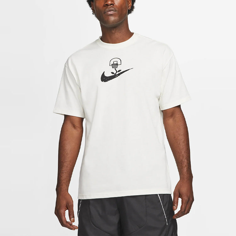 Nike Basketball Graffiti Print Short Sleeve For Men Beige Creamy DC1284-910