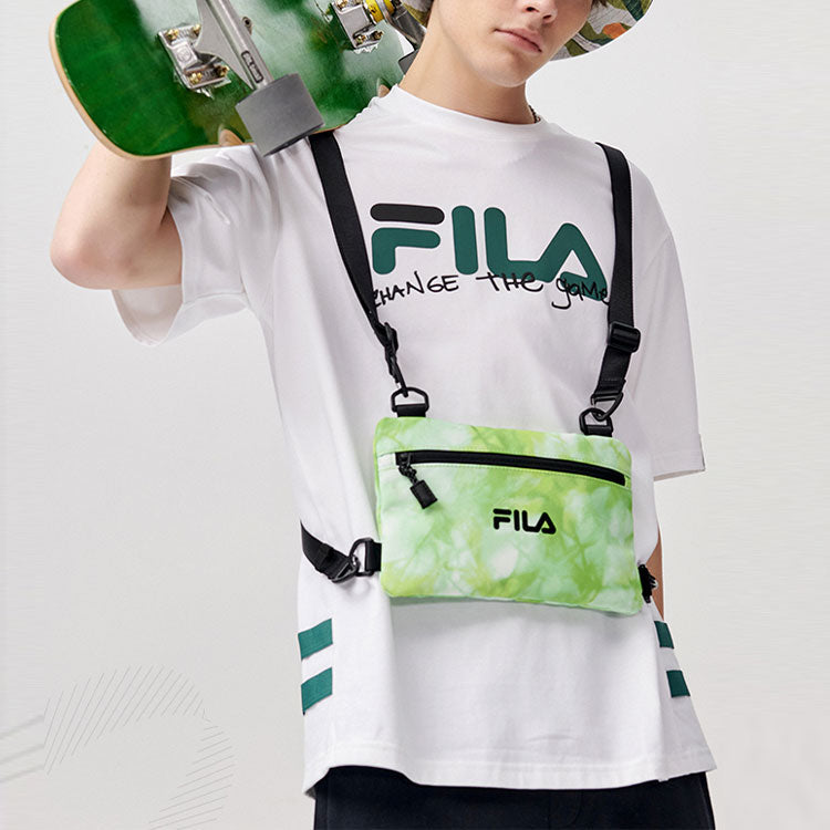 FILA FUSION Casual Sports Round Neck Loose Short Sleeve White T11M123102F-WT