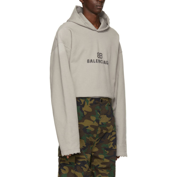 Balenciaga BB Pixel Print Hoodie 'Grey' 661711TKVF68174