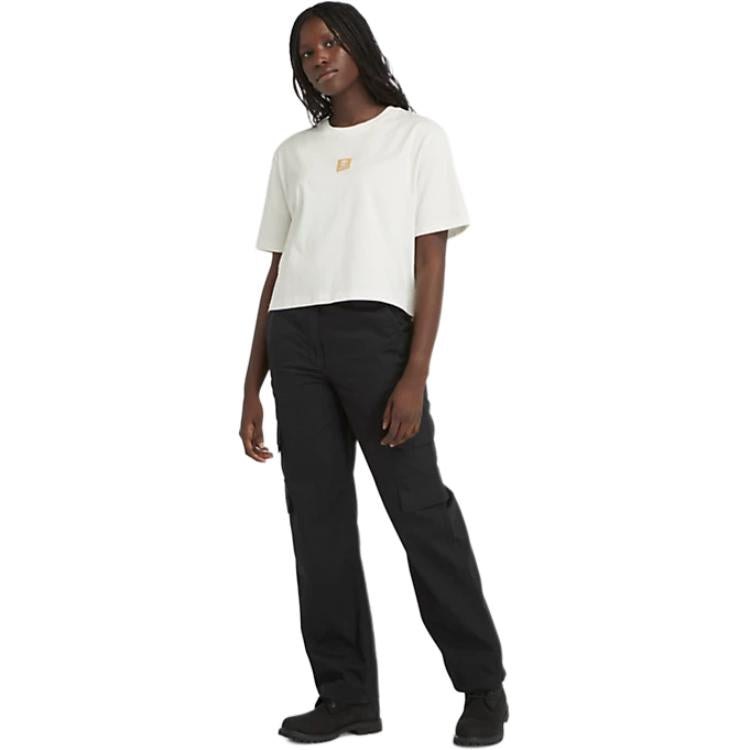 (WMNS) Timberland Logo T-Shirt 'White' A5RZX-CM9