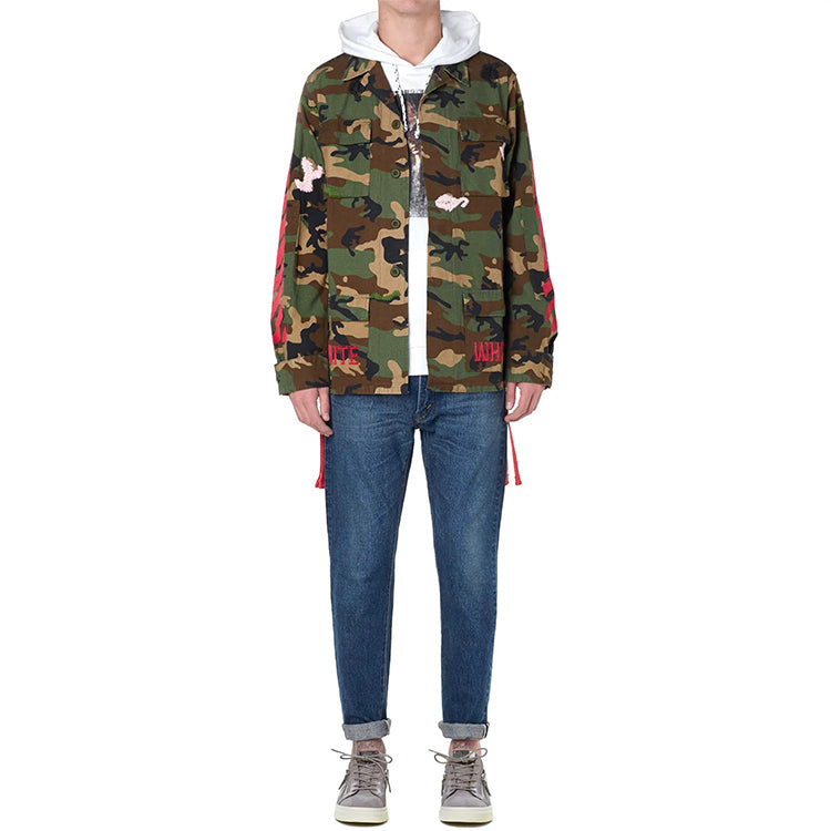 Off-White Camouflage Ribbon Jacket Shirt Men's Camouflage OMEA008F150390439920