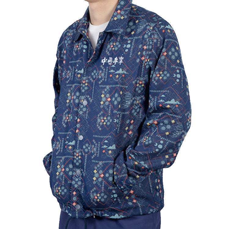 Li-Ning New York Fashion Week Series Embroidered Logo Sports Jacket Blue AFDP627-1