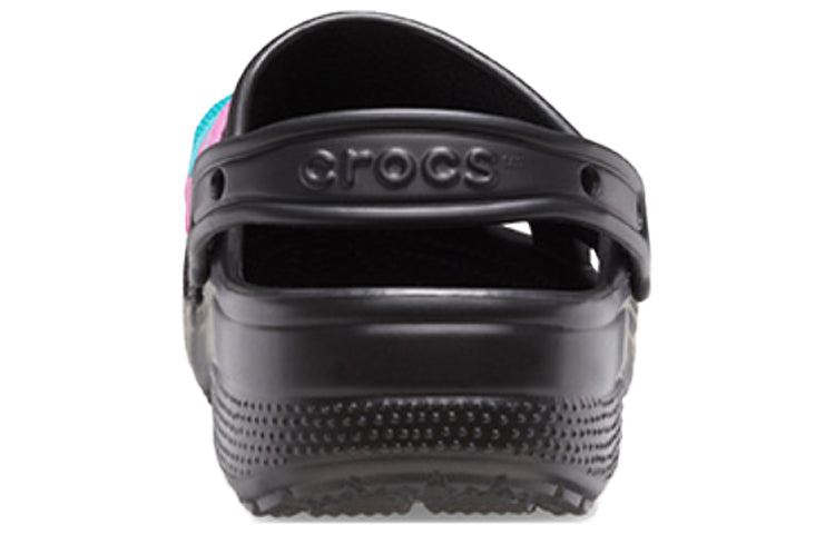 Crocs Classic Clog Pocket Sandals Black Pink 206612-0I8