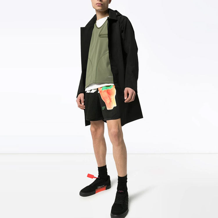 Men's Off-White Logo Sports Black Shorts OMCI005R201010131088