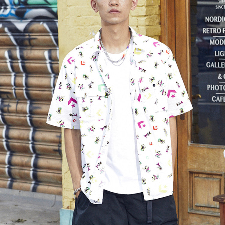 Converse Park Gym All Over Print Shirt Asia Sizing 'White' 10023152-A01