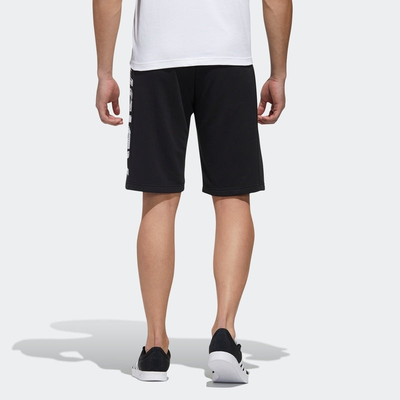 adidas neo Colorblock Alphabet Logo Casual Sports Straight Shorts Black GJ8882