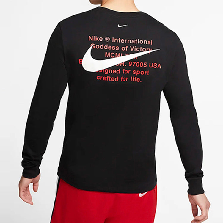 Nike Casual Sports Round Neck Long Sleeves Black CK2260-010