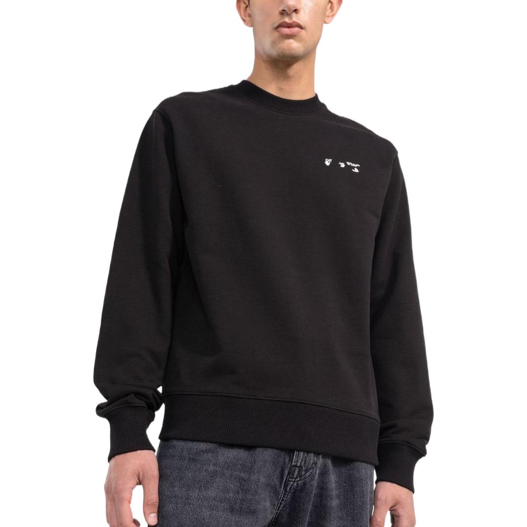 Off-White Logo Slim Sweatshirt 'Black' OMBA057C99FLE0121001