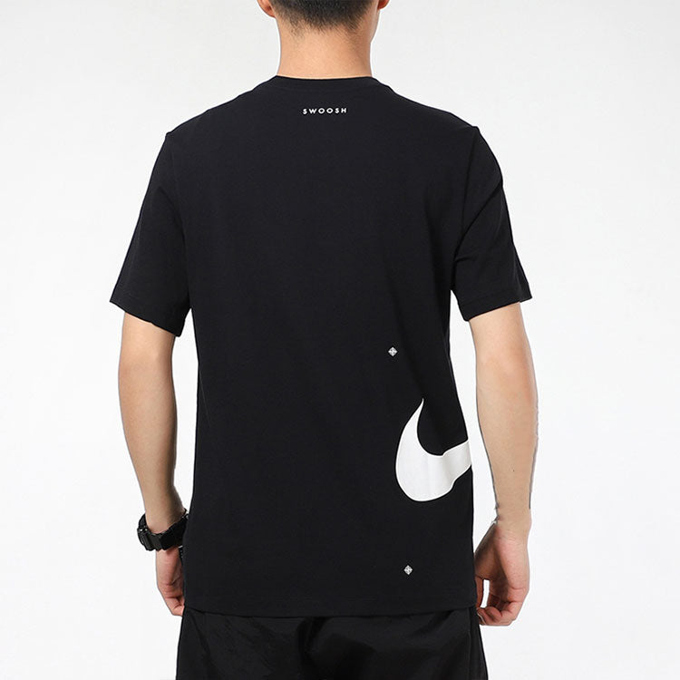 Men's Nike Minimalistic Alphabet Logo Printing Casual Round Neck Short Sleeve Black T-Shirt DX5817-010