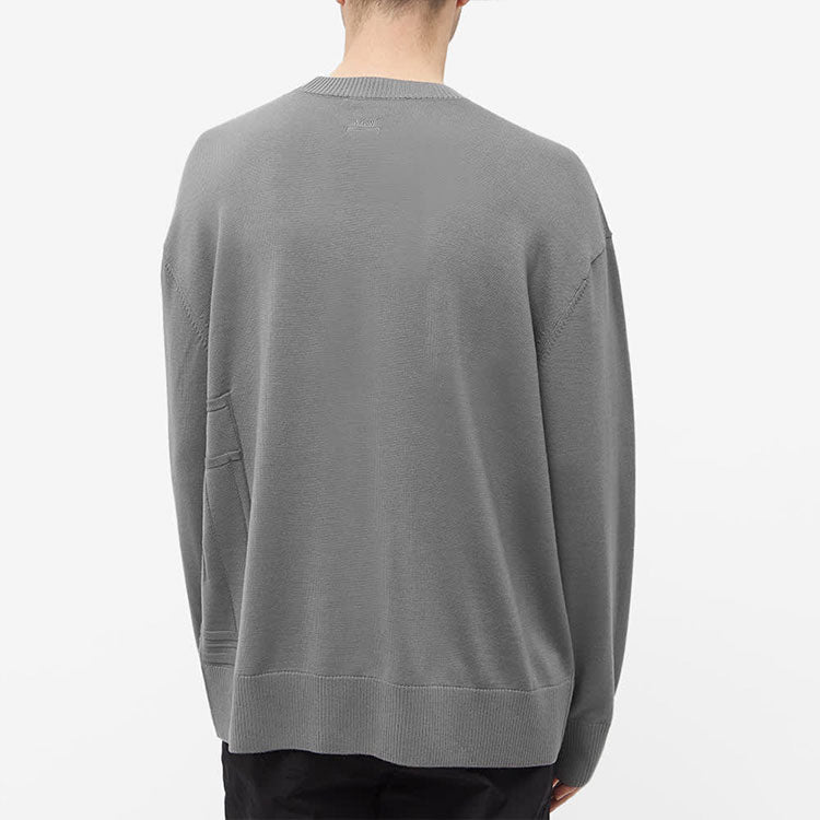 A-COLD-WALL* Intarsia Logo Knit Sweaters 'Grey' ACWMK058-MIDGRE