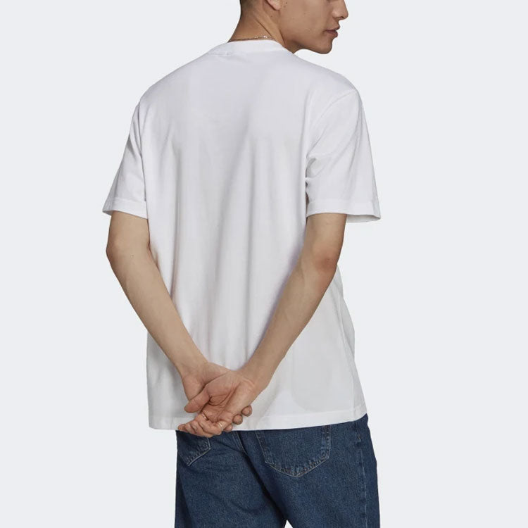 adidas originals Adventure Flower Pattern Causual Sports Round Collar Male White GN2371