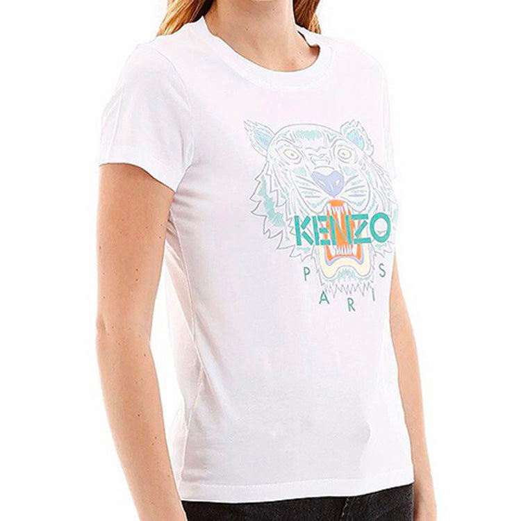 KENZO Tiger Head Pattern Round-Neck White FA52TS7214YB-01