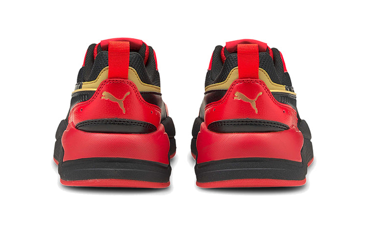 PUMA X-ray 2 Square (Big Kids) Shoes Red/Black/Gold 374190-09