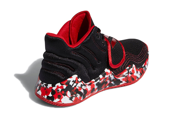 (GS) adidas Deep Threat J Black/Red FV8634