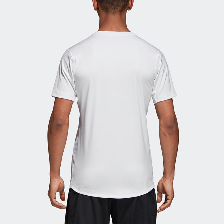 adidasFreelift Fit Cl Sports Training Tight Breathable Round Neck Short Sleeve White CX0212