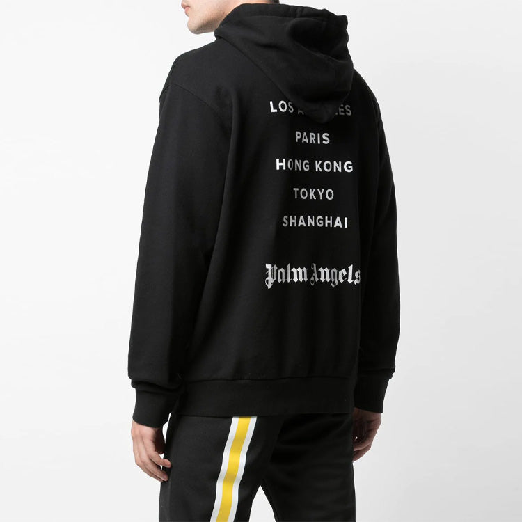 Men's PALM ANGELS Purple Alphabet Logo Printing Black PMBB003S206360601095