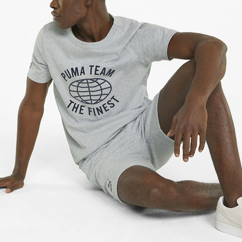 PUMA Team Graphic Tee 'Grey' 536956-04