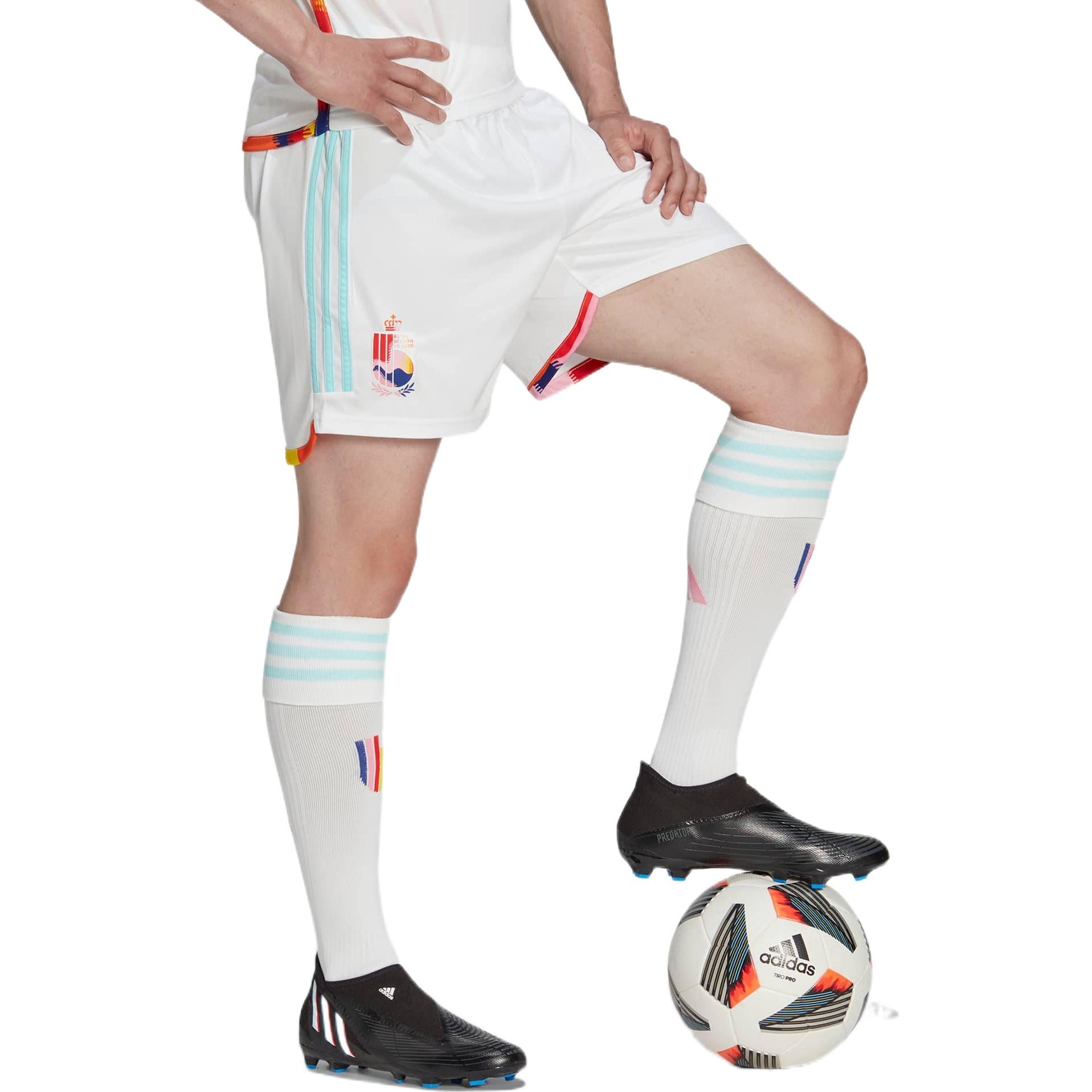 adidas Belgium 22 Away Short Asia Sizing 'White' HD9410