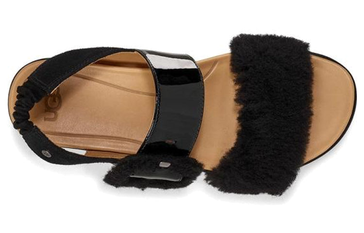 (WMNS) UGG Le Fluff 'Black White' 1099815-BLACK