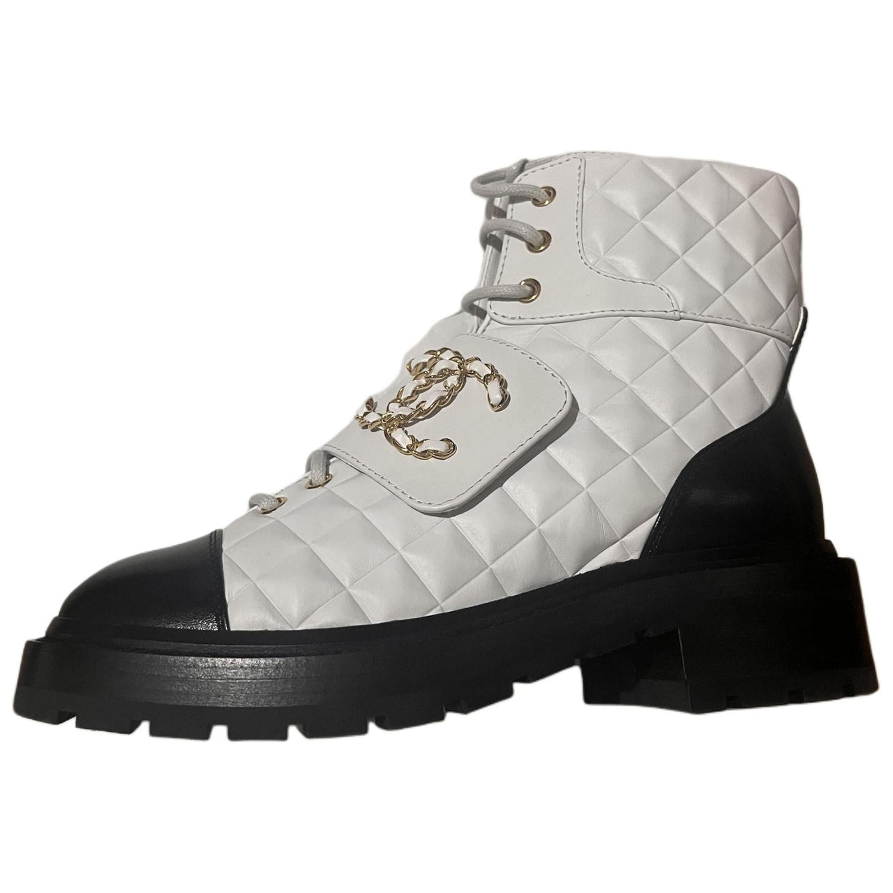 CHANEL Ankle Boots Women's White