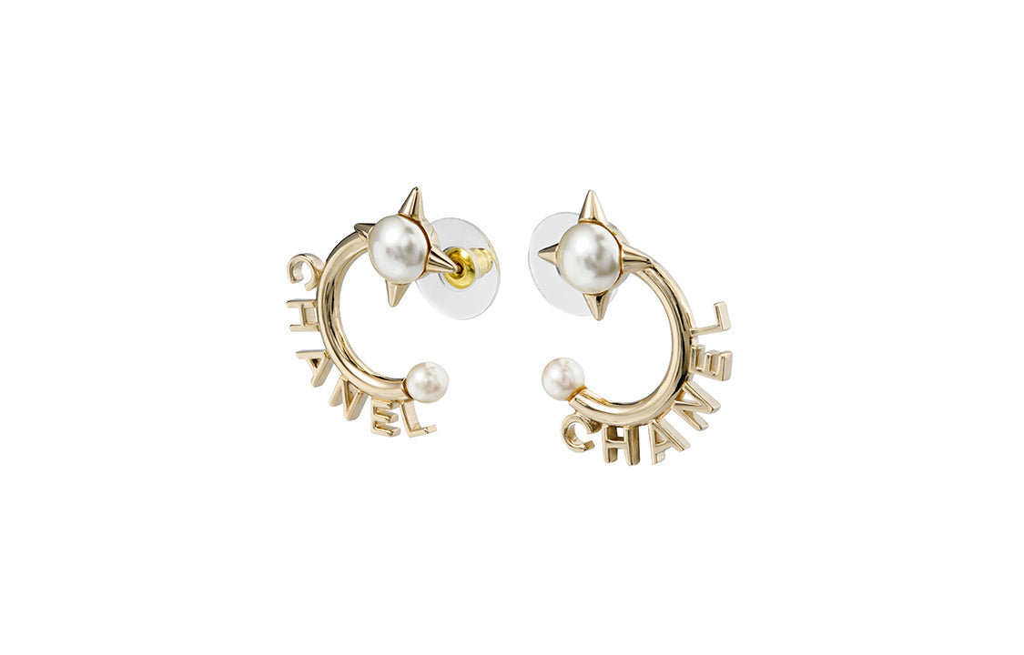 CHANEL Earrings Women's Gold